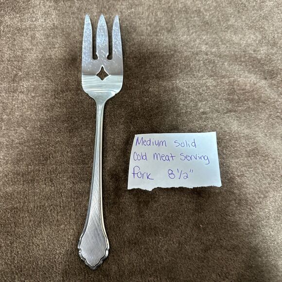 Oneida SUMMER MIST AUTUMN GLOW Cold Meat Serving Fork Wm A Rogers 8.5” - Picture 1 of 10